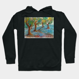 Oaks and Bluebells - Watercolor Hoodie
